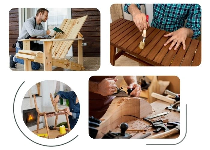 Custom furniture carpentry in Dubai workshop