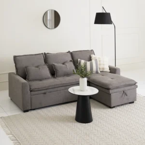 Misha Corner Sofa Bed in brown