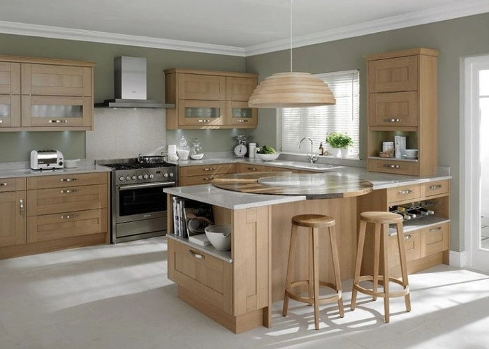 Modern Kitchen with Wooden Cabinets