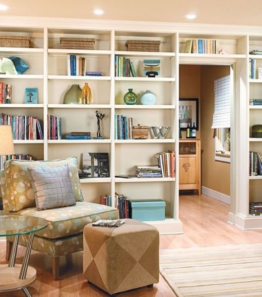 Custom designed bookshelves