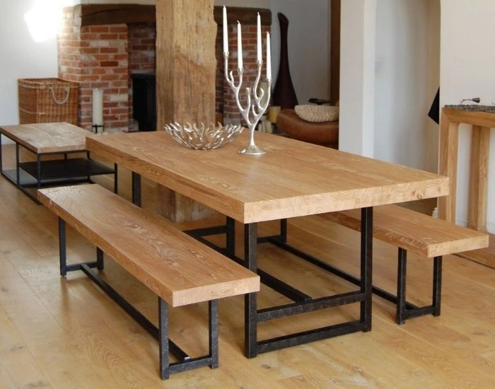 Industrial wooden dining table Dubai