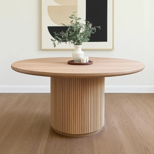 Modern round wooden table Dubai