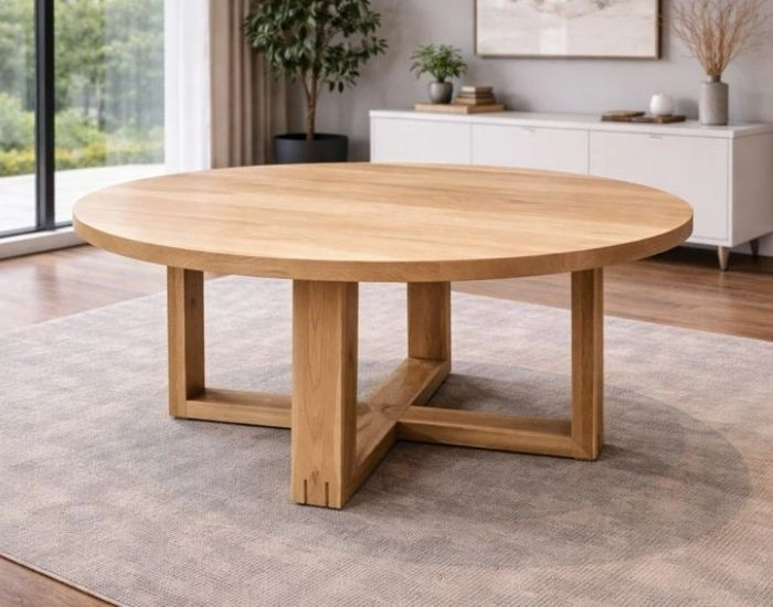 Round wooden dining table Dubai