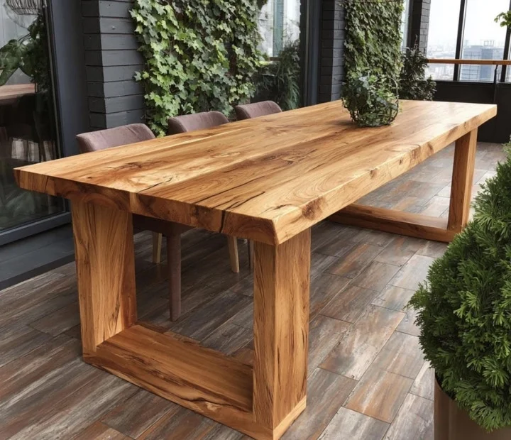 Solid wood dining table Dubai