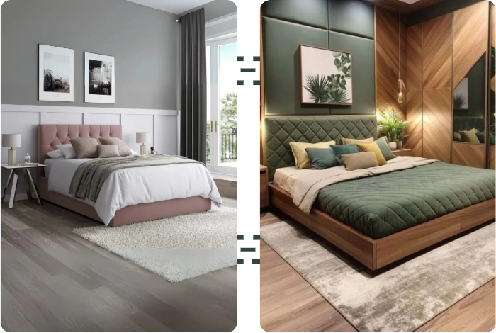 Luxury tufted custom bed Dubai