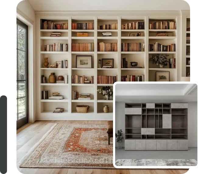 Custom bookshelves Dubai