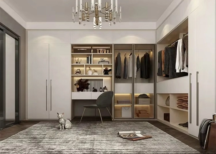 Luxury Custom Wardrobe with LED Lighting