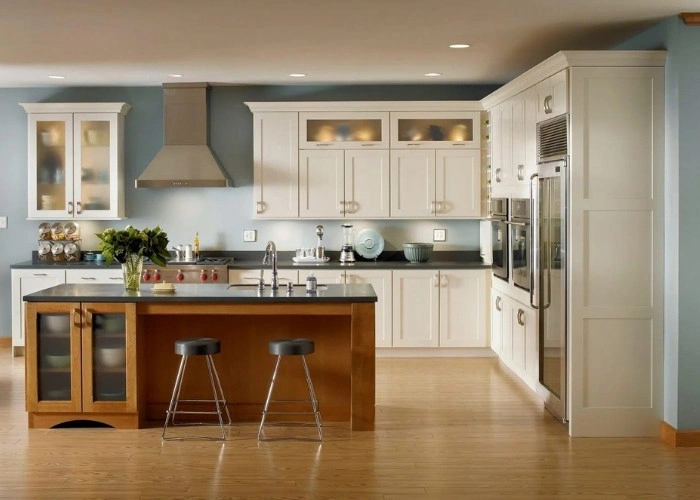 Classic White Kitchen with Island