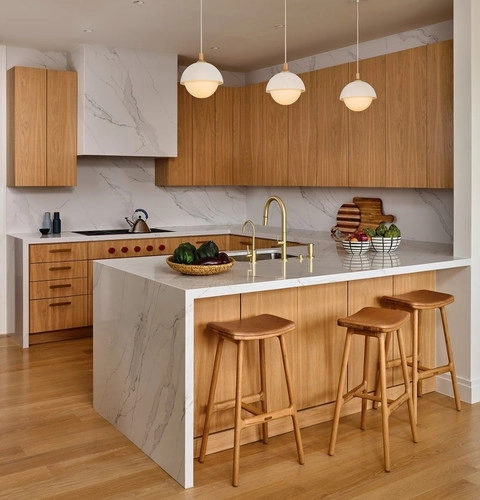 Modern Kitchen with Wooden Cabinets