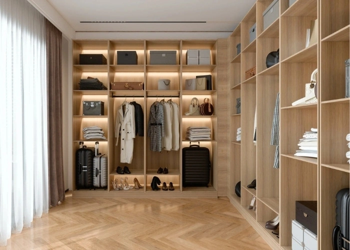 Custom Wardrobe with LED Lighting