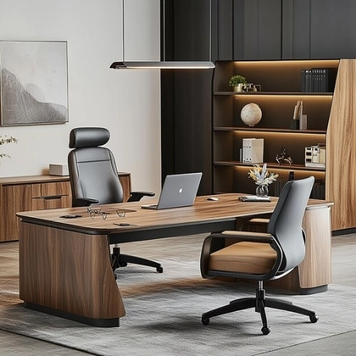 Luxury office desk setup Dubai