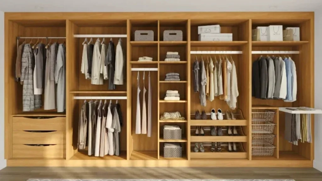 Spacious Custom Wardrobe with Shelves