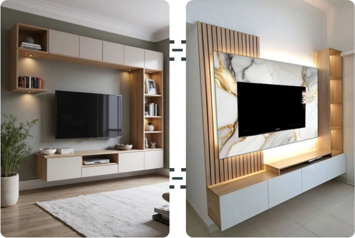 Modern built-in TV unit Dubai