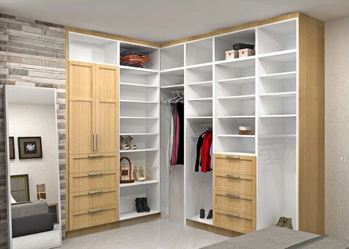 Custom Wardrobe with Shelves and Drawers