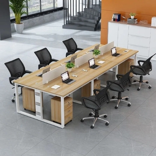 Collaborative office desk setup Dubai