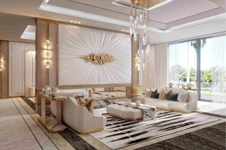 Luxurious Living Room with Elegant Design