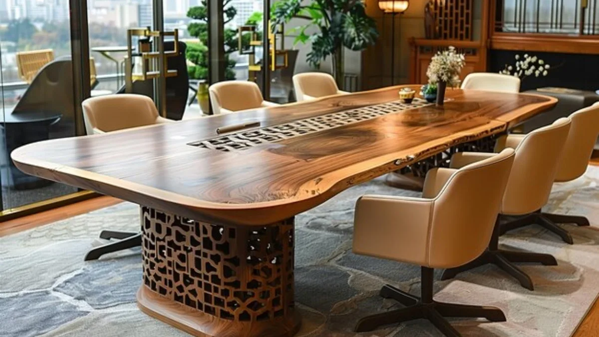 Luxury wooden conference table Dubai