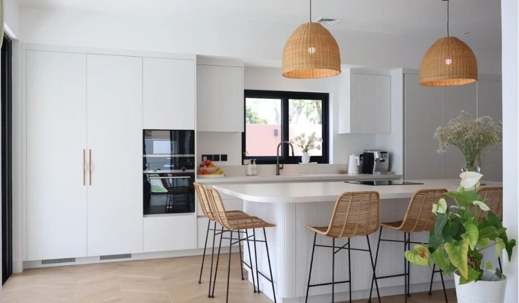 Modern Kitchen with White Cabinets