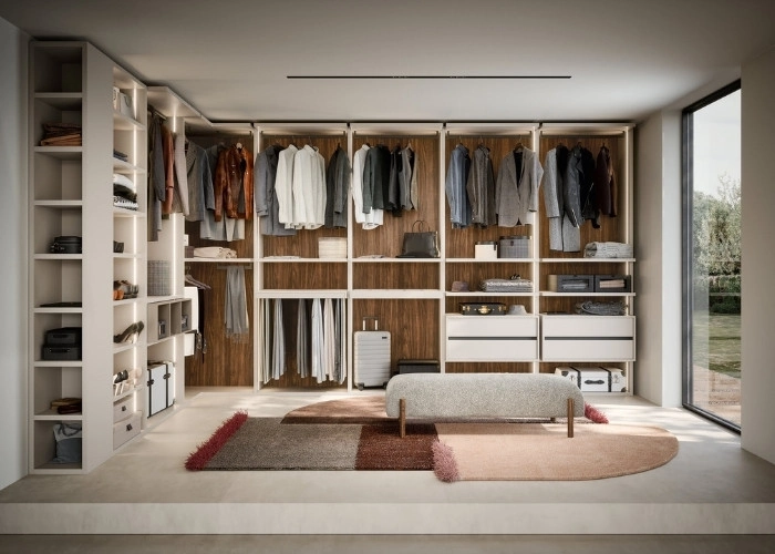 Custom Walk-in Wardrobe with Shelves