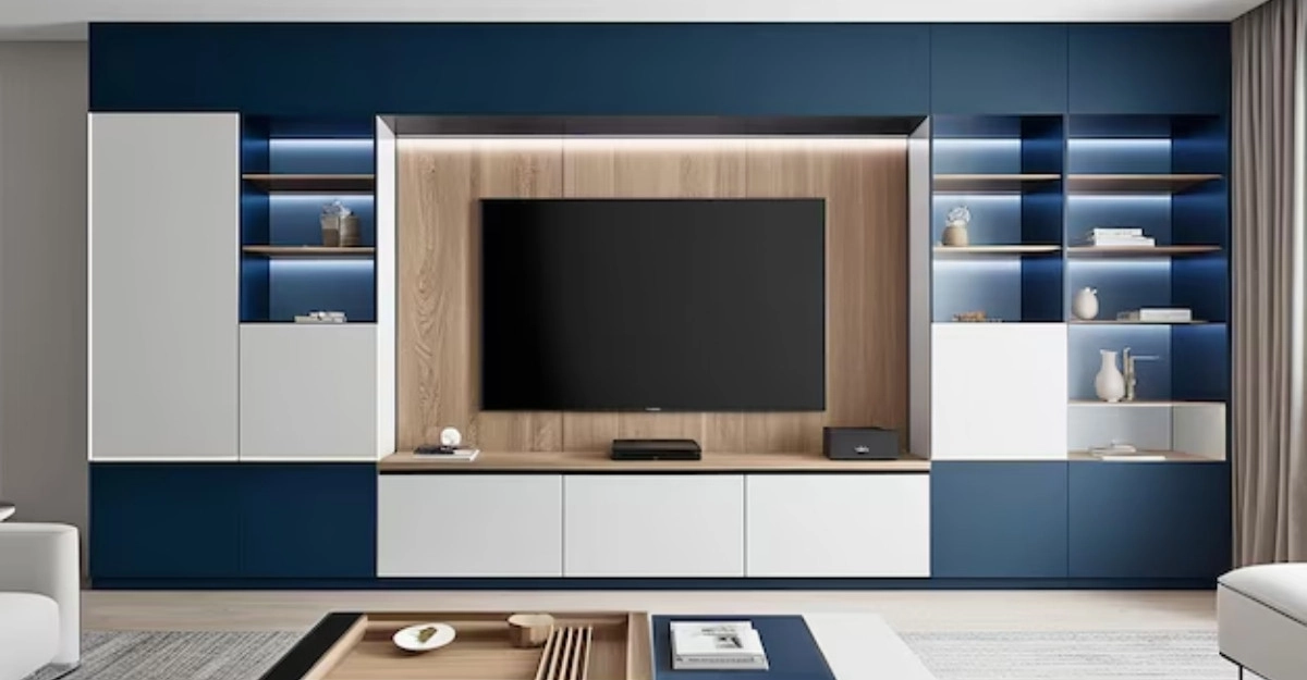Wooden custom TV unit Dubai