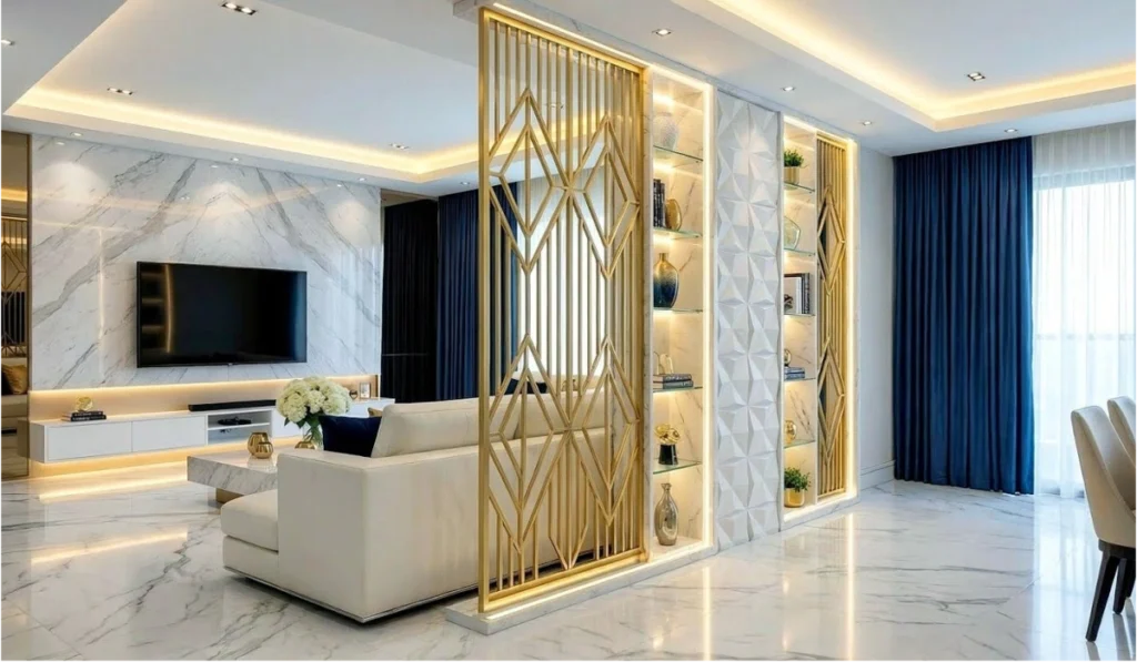 Wooden room divider panel