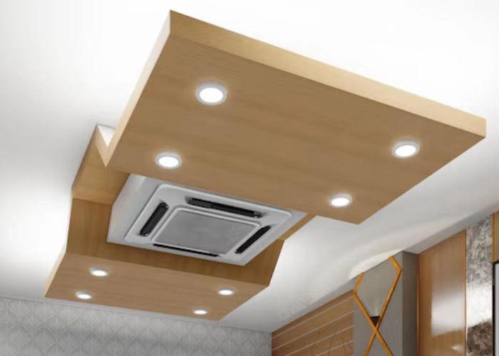 Dining room with decorative soffit ceiling