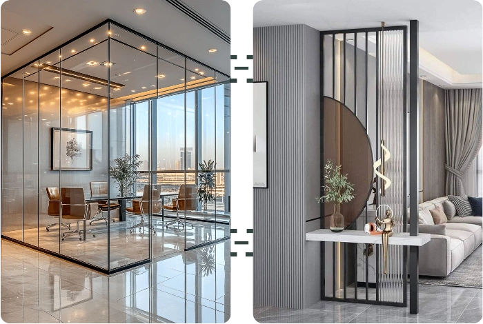 Secure glass divider solutions Dubai