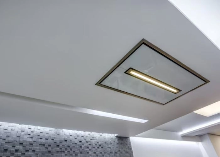 Large boardroom ceiling with custom soffit