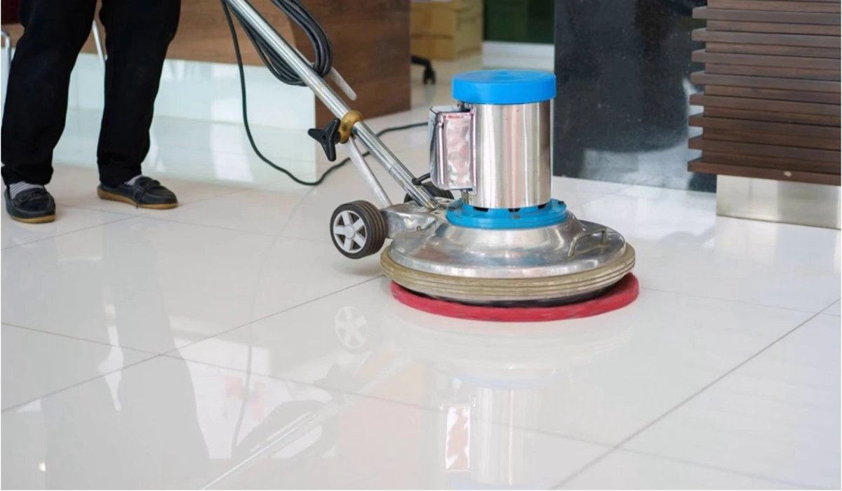 Skilled floor polishing professionals