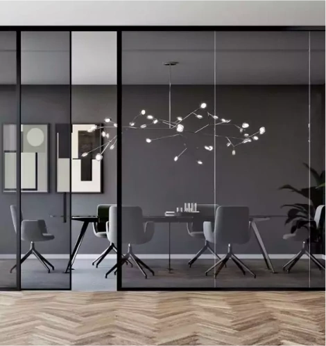 Glass partition for home office