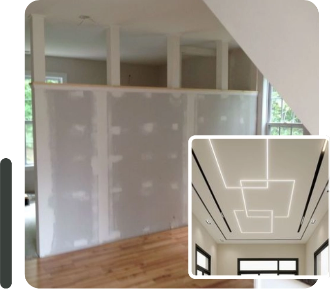 Expert gypsum ceiling and wall work Dubai