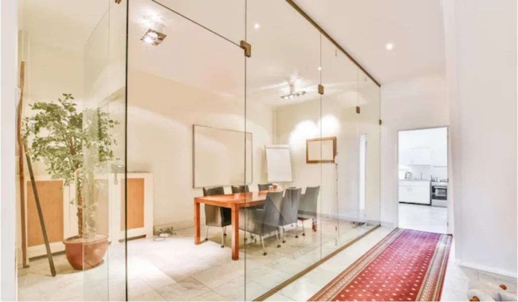 Home glass room divider