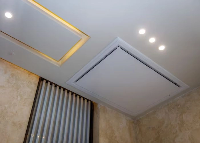 Bedroom soffit ceiling with warm cove lights