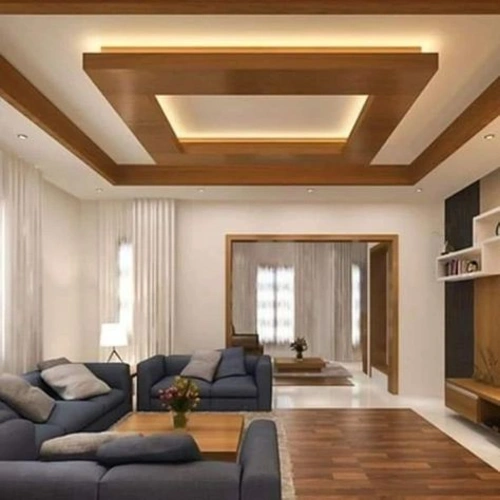 Luxury wood ceiling installation