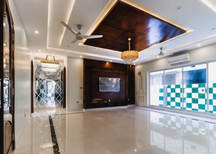 Grand villa entrance with premium soffit work