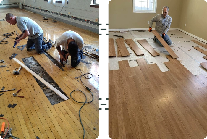 Stylish wooden flooring Dubai