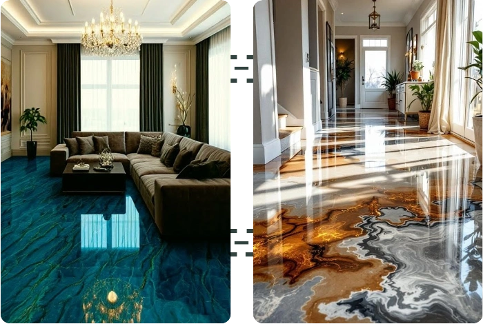 Contemporary epoxy flooring Dubai