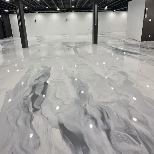 Stylish epoxy floor design