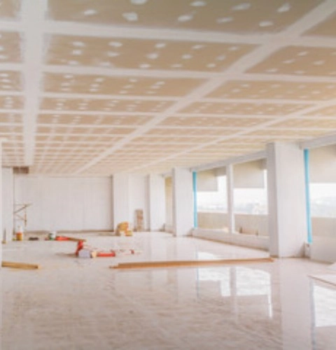 Office gypsum partition and ceiling work
