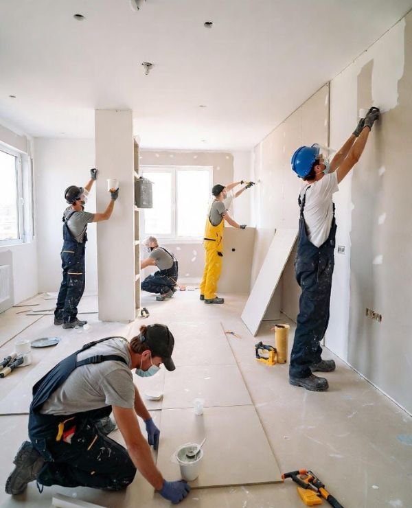 Stylish gypsum ceiling and wall design Dubai