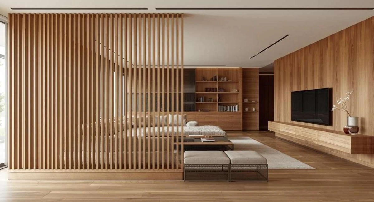 Professional team installing office dividers.