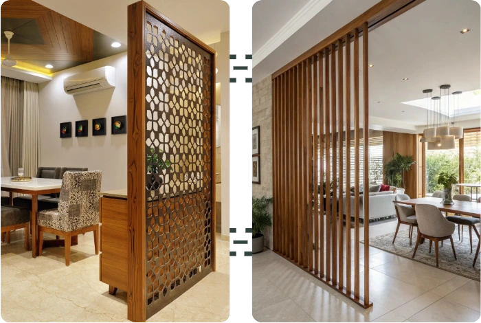 Premium gold and glass home divider.