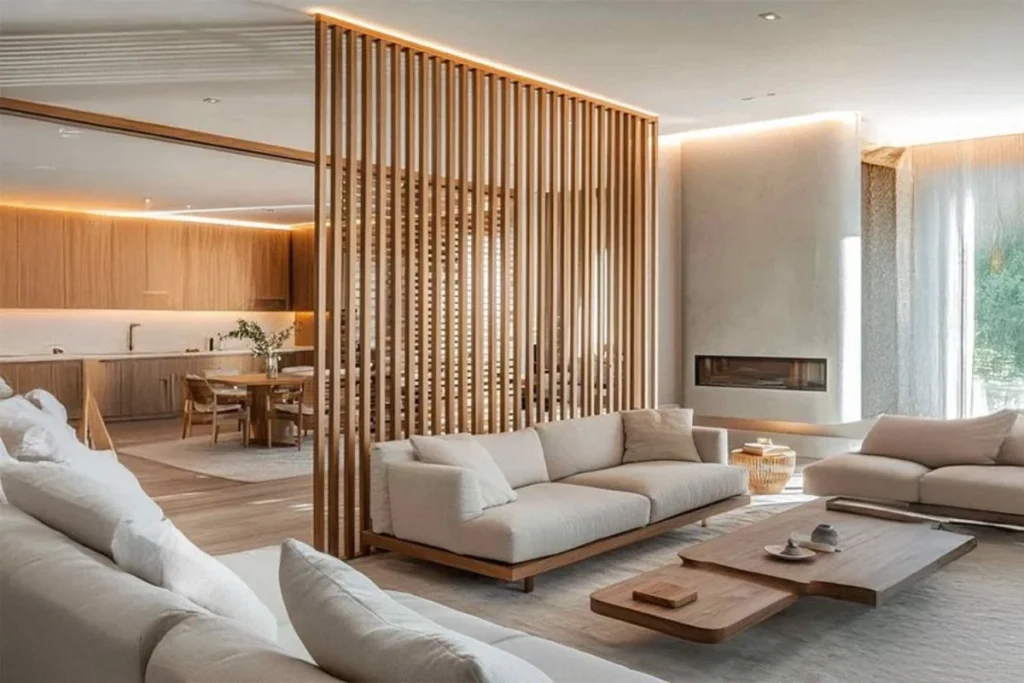 Space-saving sliding doors for rooms.